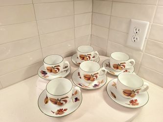 Royal Worcester Evesham Gold Tea Cups and Saucers