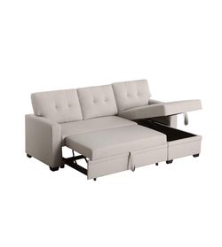 Pull Out Sectional Sofa With Chaise Beige