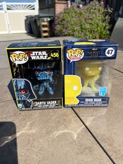 2 Funko Pops- Iron Man And Darth Vader (NEW)