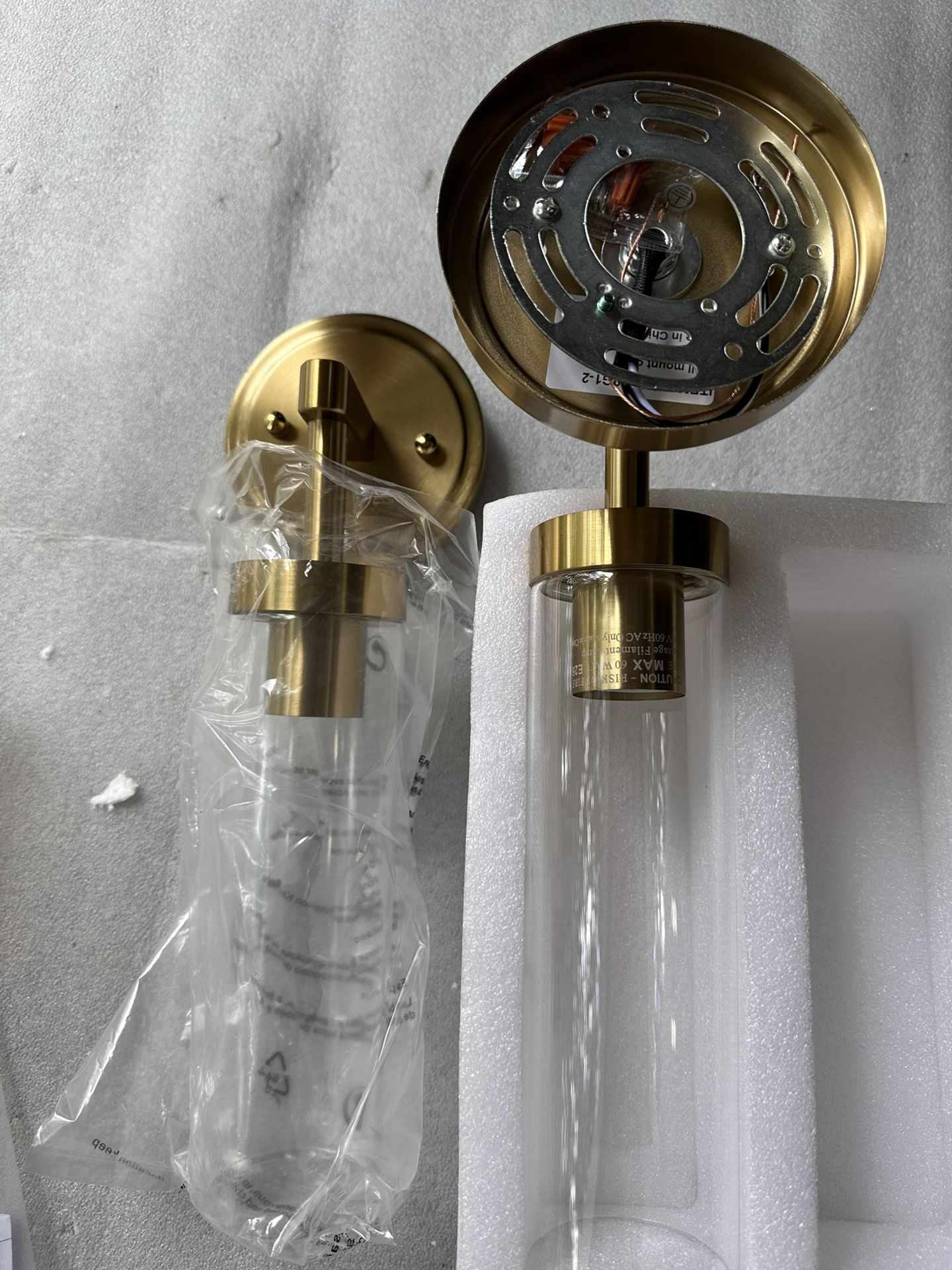 Modern Wall Sconces Set of 2, Gold Bathroom Vanity Light, Indoor Wall Sconces for Bedroom Living Room Hallway (Black - 2 Pack)