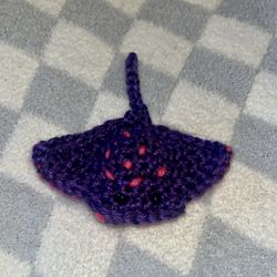 Small Crochet Pink And Purple Stingray 