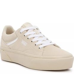 Vans Seldan Platform Sneaker - Creme Brulee Beige - Size 10