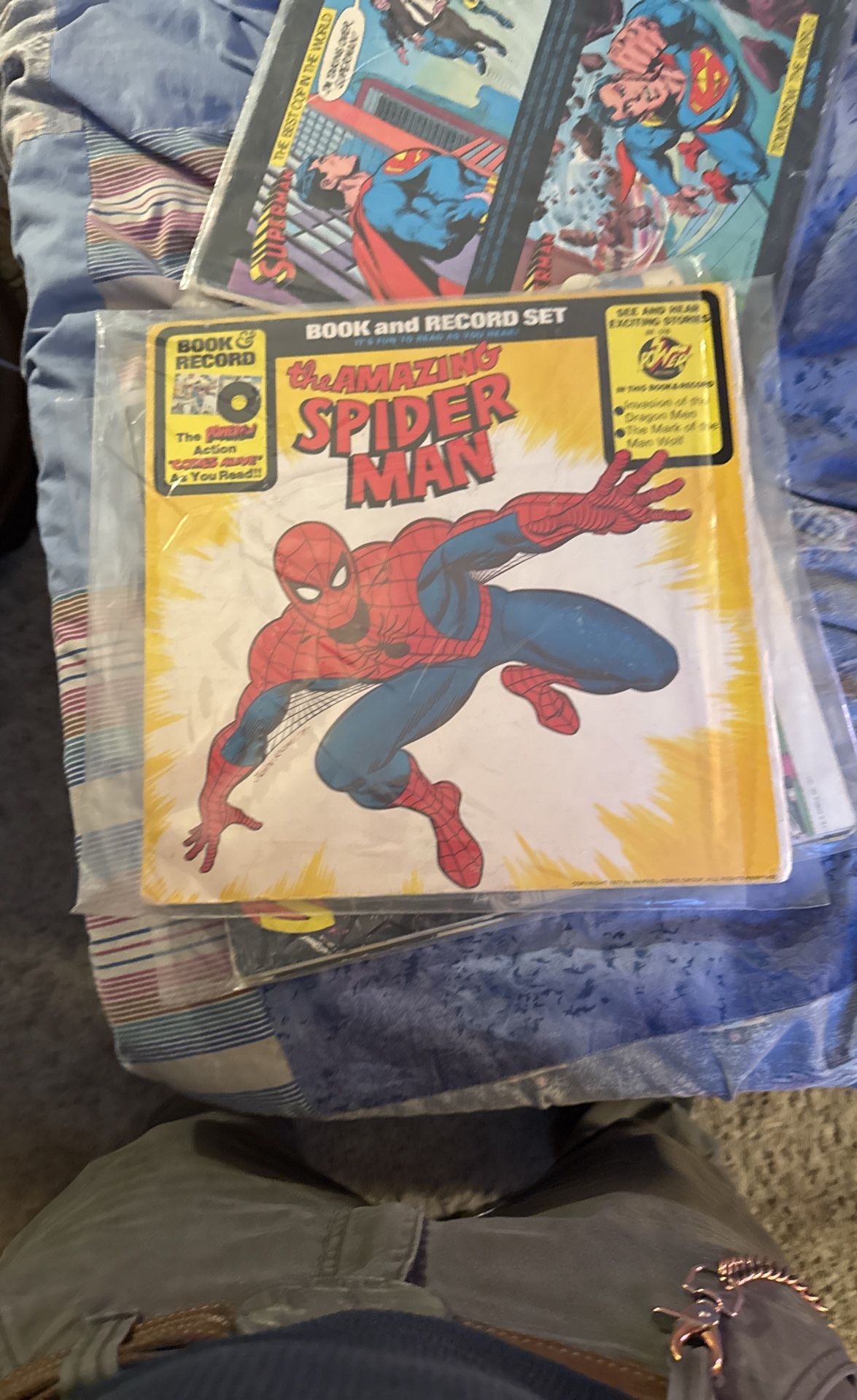 1977 Marvel, comic book and record set the amazing Spider-Man
