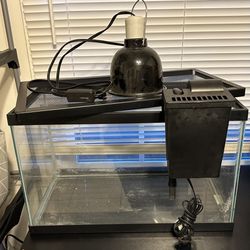Aquarium 10 Gallon Tank, Filter & Lamp