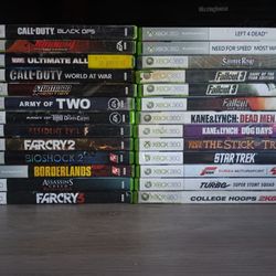 Xbox 360 Games Lot