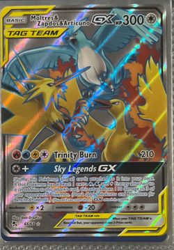 Pokemon Moltres & Zapdos & Articuno GX Tag Team Full Art (Hidden Fates