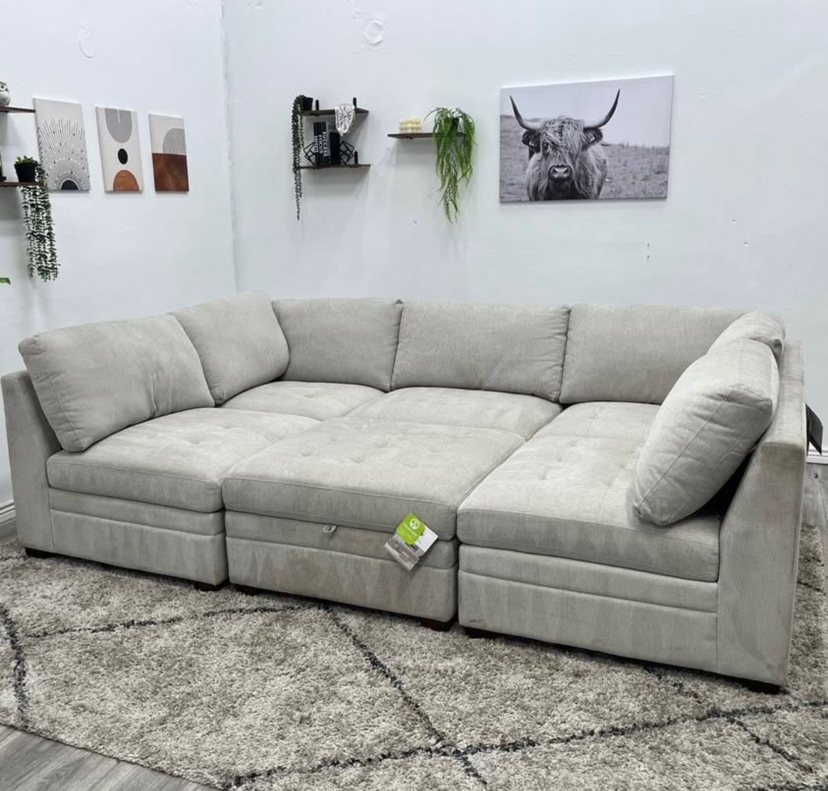 Grey Sectional Couch - Free Delivery