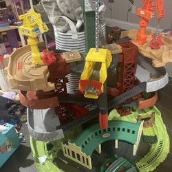 Thomas & Friends Multi-Level Toy Track Set, Trains & Cranes Super Tower with Thomas & Percy Engines for Preschool Kids Ages 3+ Years​
