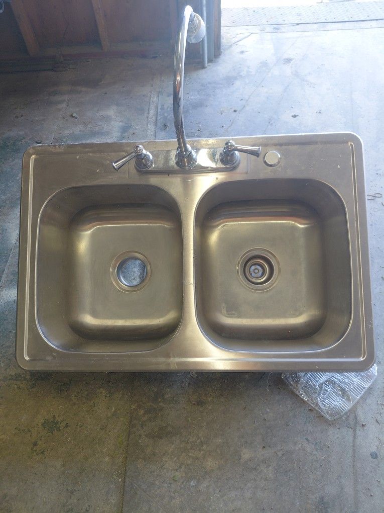 Stainless Steel Sink And Faucet