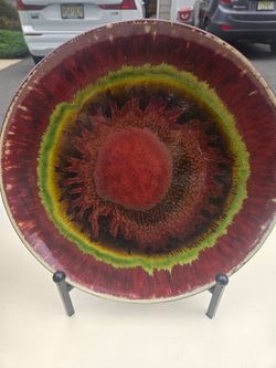 Decorative plate with stand