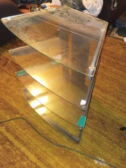 End table glass shelves