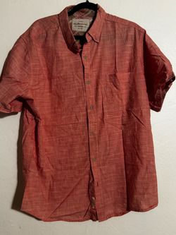 Men's Weatherproof Vintage Short Sleeve Button Down Shirt - XL Coral / Rust Red