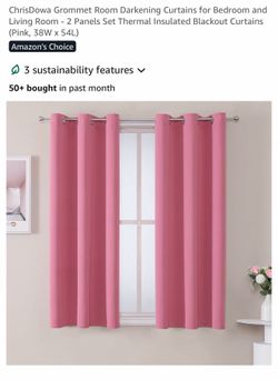 Pink curtains