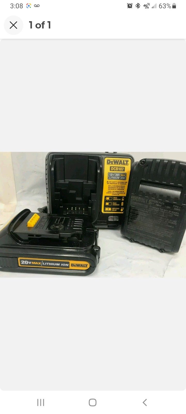 Dewalt 20v Battery/ Charger Used Works Great