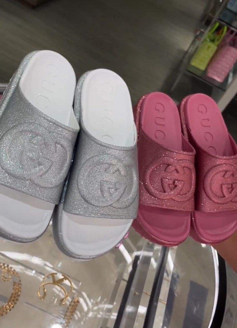 New Gucci Glitter Sandals