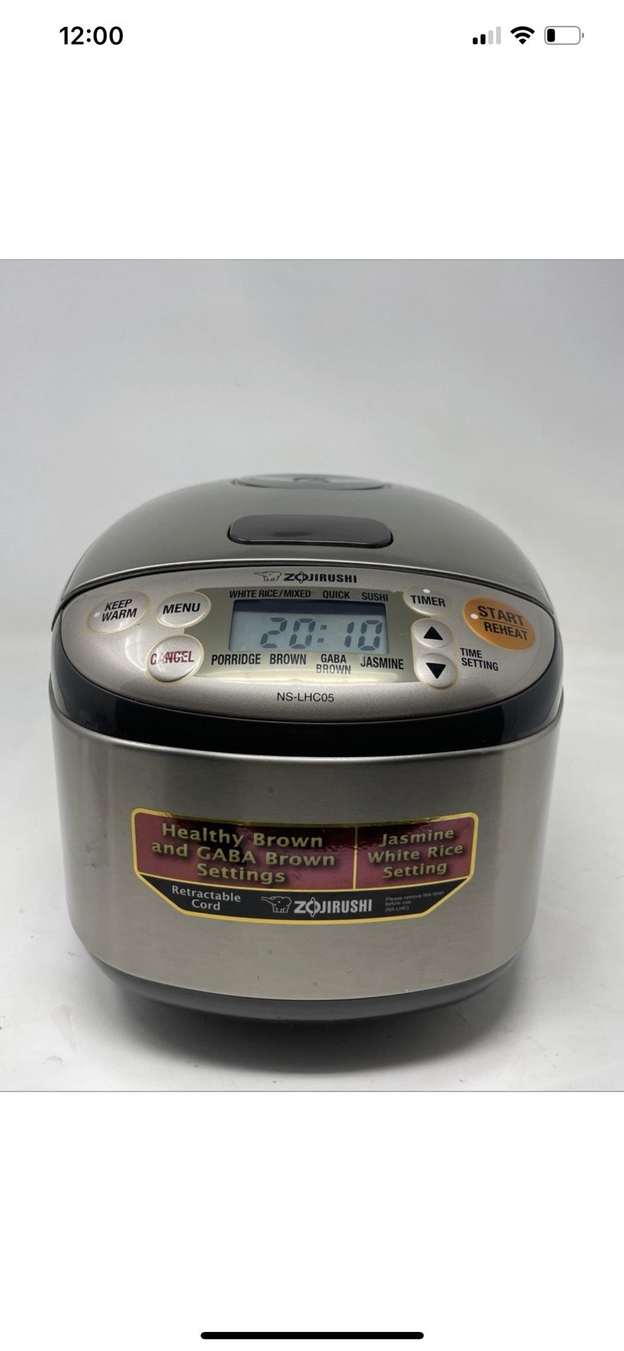 Zojirushi NS LHC05 Micom Rice Cooker \u0026 Warmer Stainless Dark Brown 3 cups, image size:887x1920