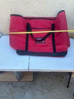 Large Red Canvas Duffel Bag