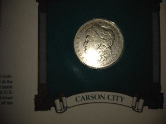 1891 Carson City silver dollar beautiful Toning Nice rainbow