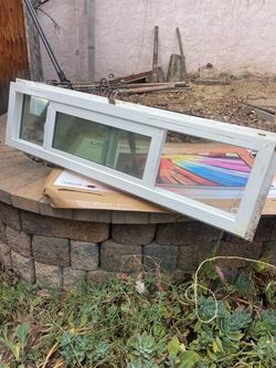 White Frame sliding Window