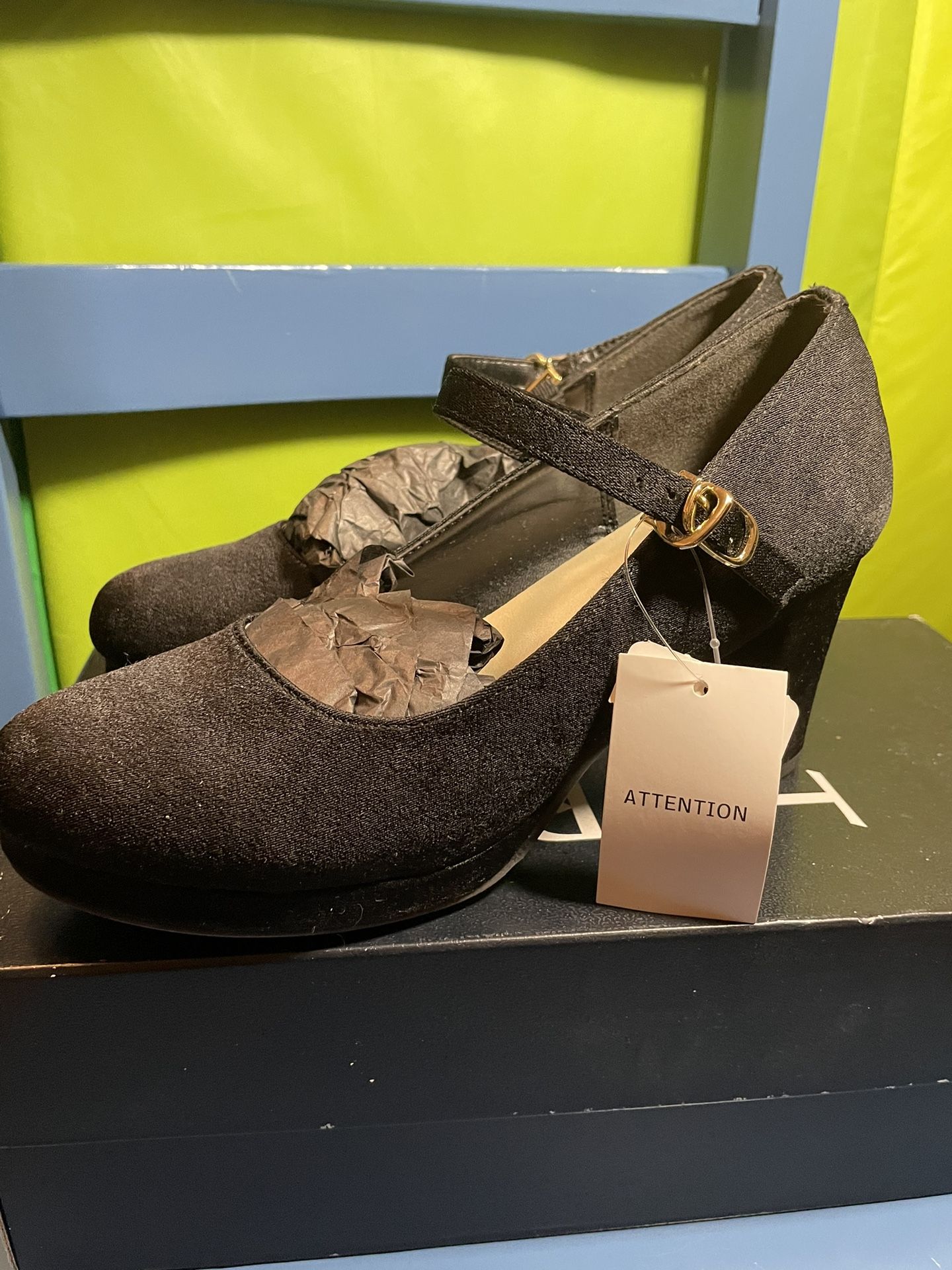 Brand New Never Used Black Heels And Still Has Tags!