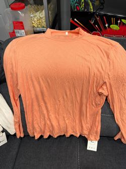 Rujiber Peach Ribbed Long Sleeve Top 3XL
