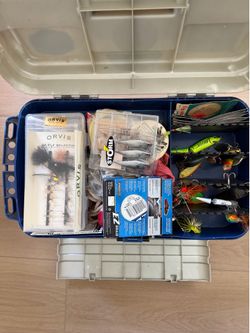 Loaded Vintage Fishing Tackle Box - Rapala, Storm, Sportfisher, Acme