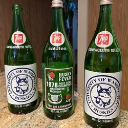 Commemorative UW Husky 7-Up Bottles