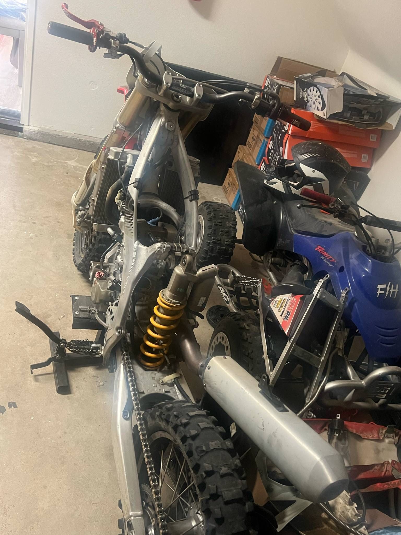 2005 CRF 450 And Kasea Quad 110cc 2stoke
