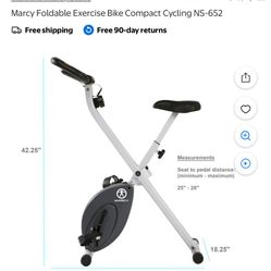 Marcy Foldable Exercise Bike Compact Cycling