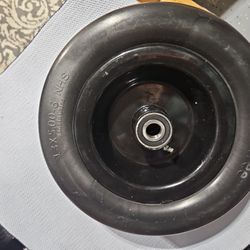 13x5.00-6 Flat Free Lawn Mower Tire and Wheel with 3/4" Chrome Steel Bearings, Zero Turn Mower Front Solid Tire Assembly for Commercial Grade Lawn, G