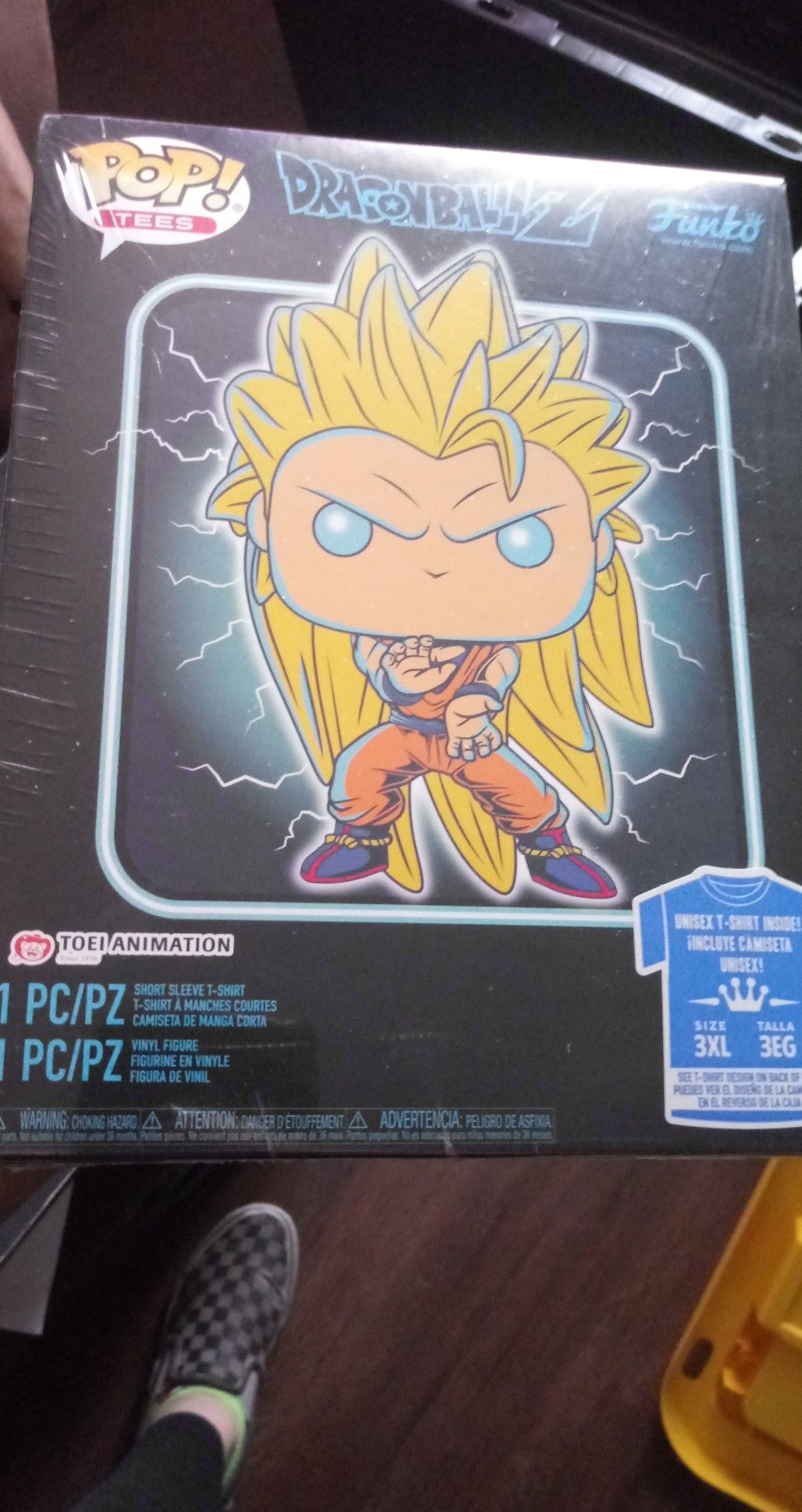 Funko dragonball z ss3 goku tshirt pop 3xl