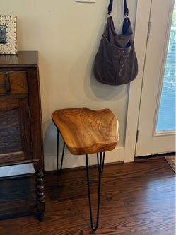 Natural Edge Wood Side Table