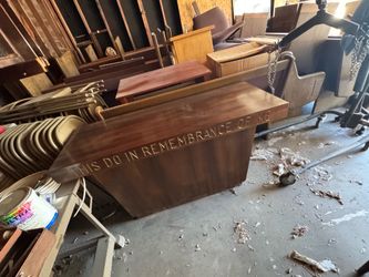 Church Pews, Communion Table for sale