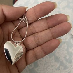 Love ❤️ Heart Photo Frame Pendant Necklace 