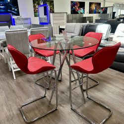 High Top Dining Table Bar Table With Four Chairs Prices Start At $599 🔥 