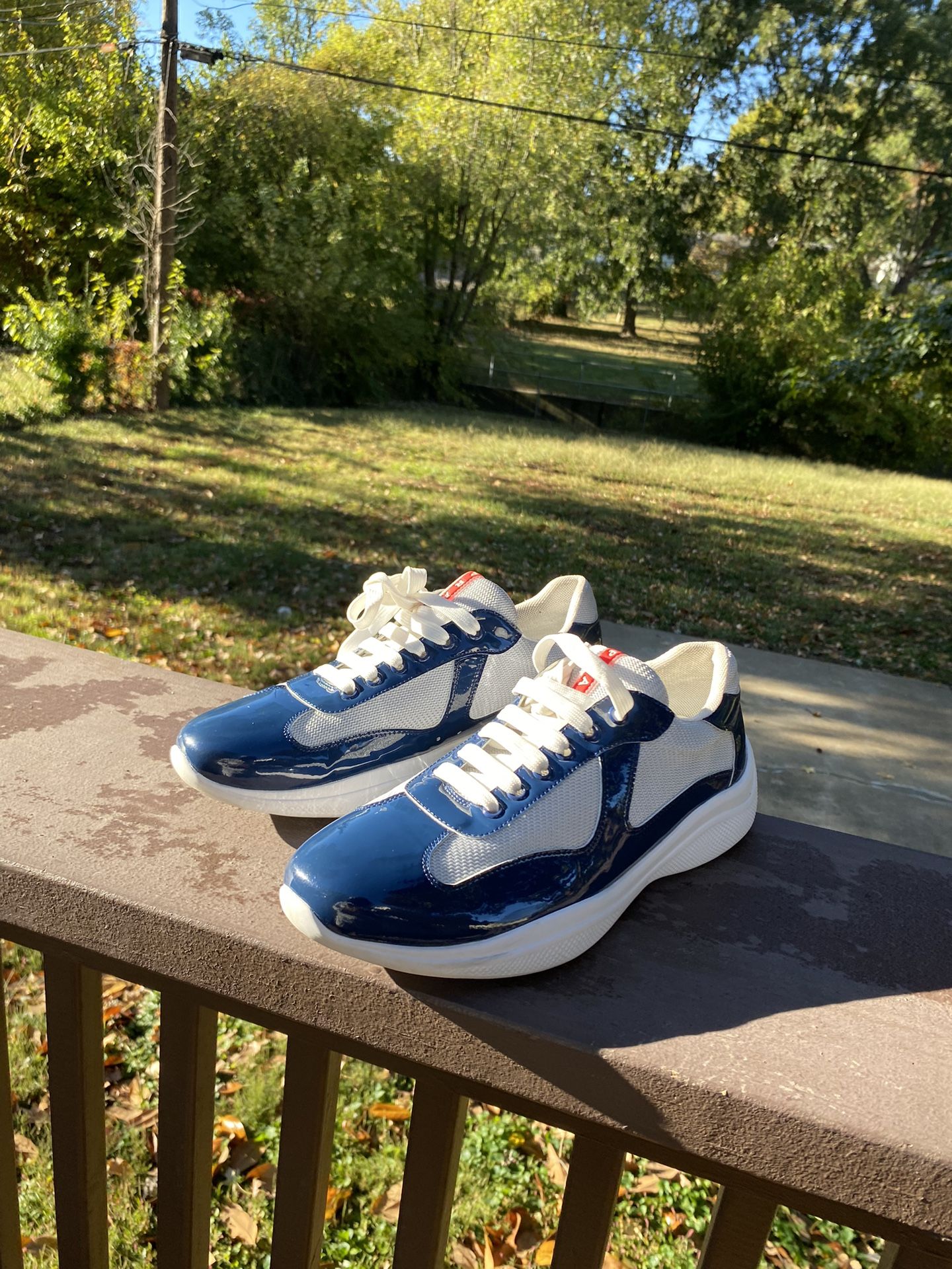 NAVY BLUE PRADAS SIZE 9