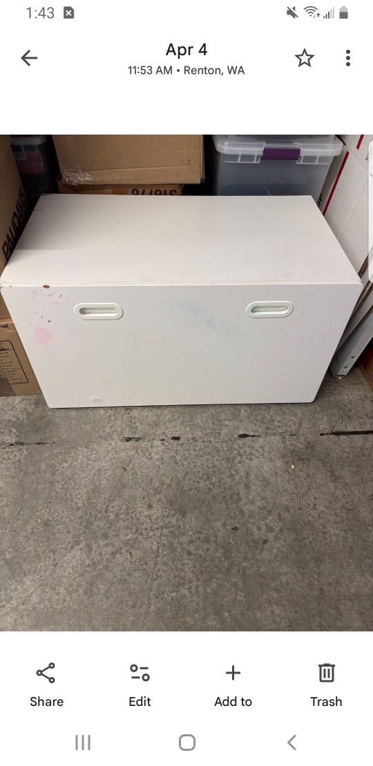 Large Rolling Storage Drawer/ Chest From IKEA GREAT For Blankets/kids Toys, Extra Storage