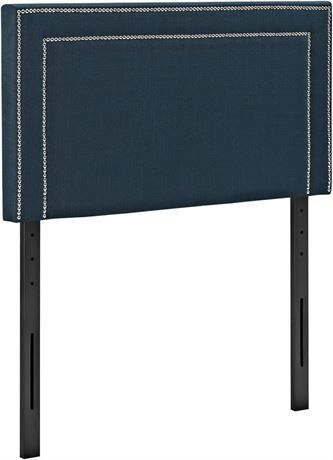NEW Modway TWIN Jessamine Upholstered Fabric Headboard Size with Nailhead Trim in Azure