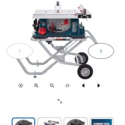 Bosch 10-in 15-Amp Portable Benchtop Table Saw with Gravity Rise Stand

