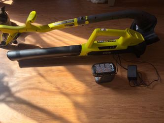 RYOBI 18-Volt Cordless Electric String Trimmer/Edger and Blower Combo Kit