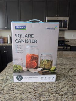Glasslock Square Canister Set 6-Piece