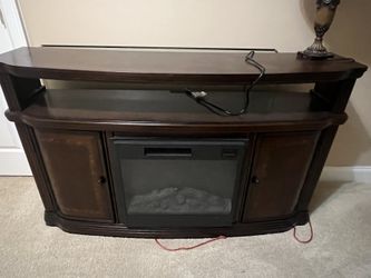 TV stand with fireplace