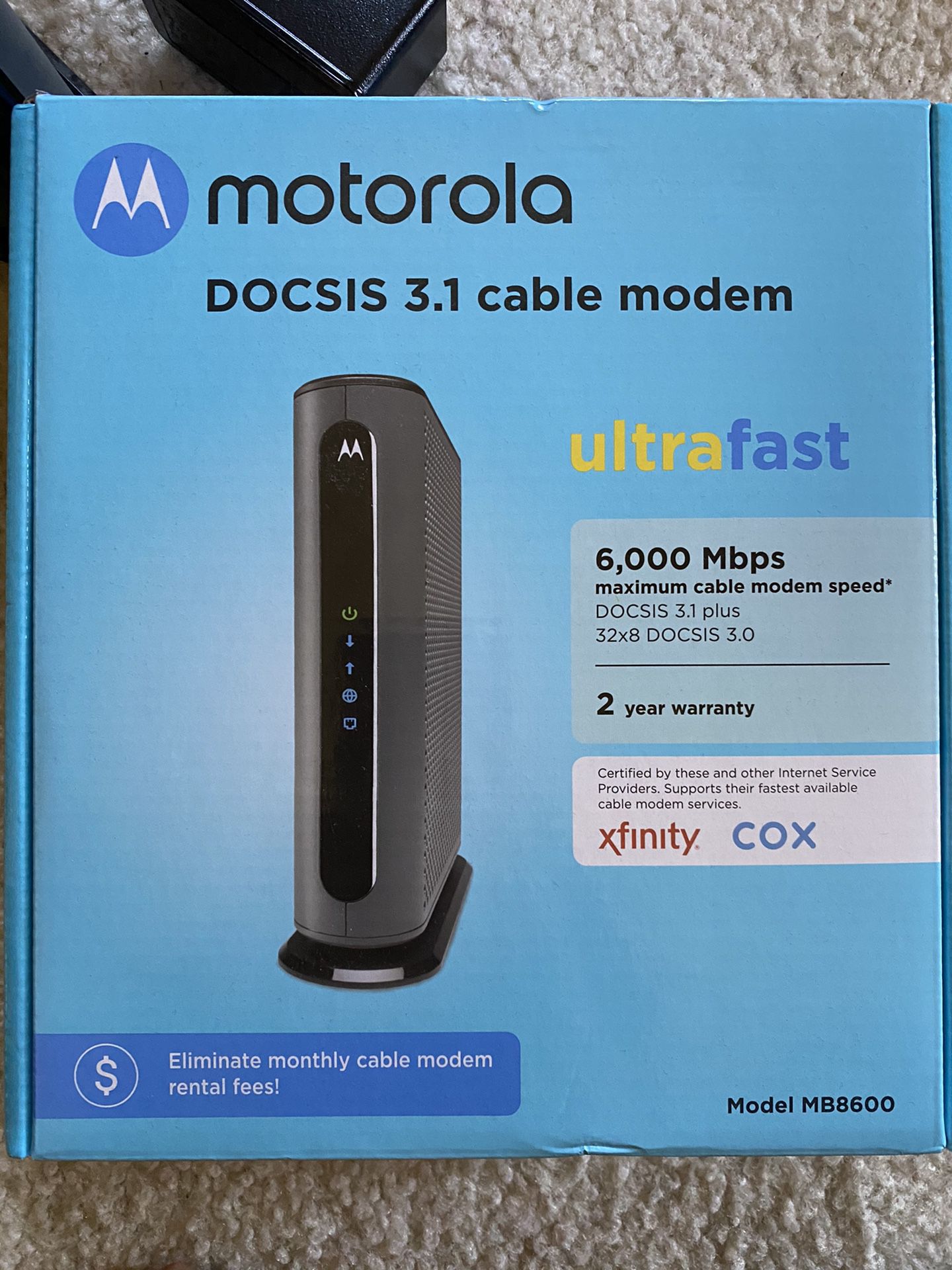 Motorola Docsis 3.1 cable modem Model MB8600