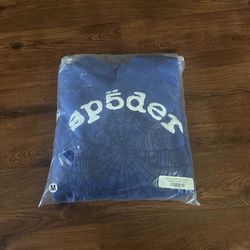 Spider hoodie blue