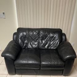 Pure Leather Love Seat
