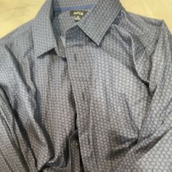 Mens Long Sleeve Collar Shirt Medium 