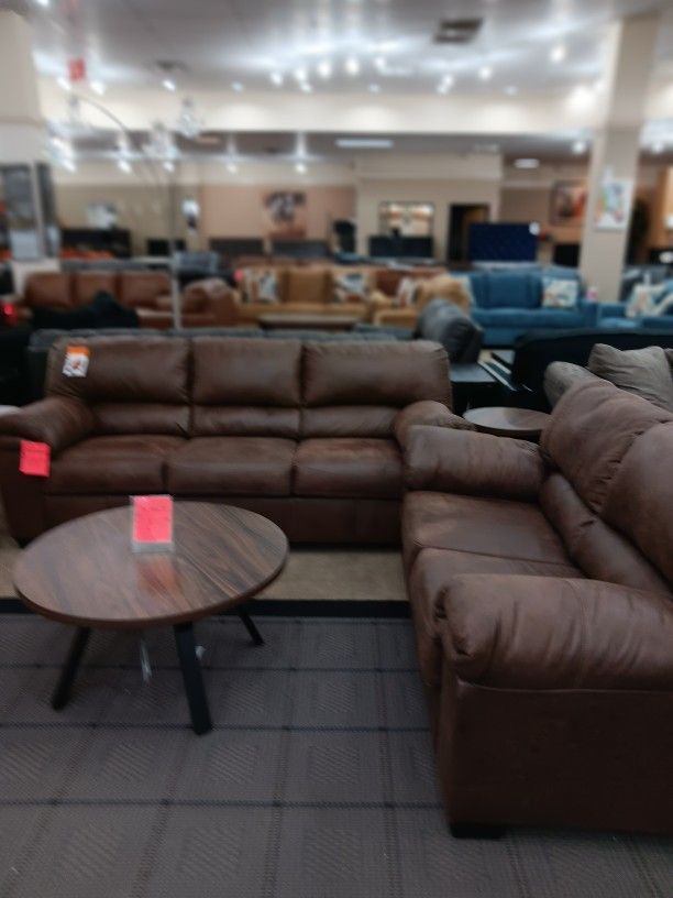 Brown Sofa And Loveseat 