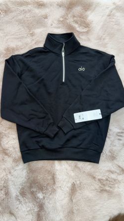Alo Accolade 1/4 zip Pullover - Black - xxs
