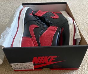 Nike Air Jordan 1 Retro High OG “ Bred Banned” Sz 9