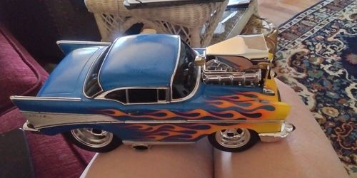  Bel Air With Flames Die Cast Model 1:18